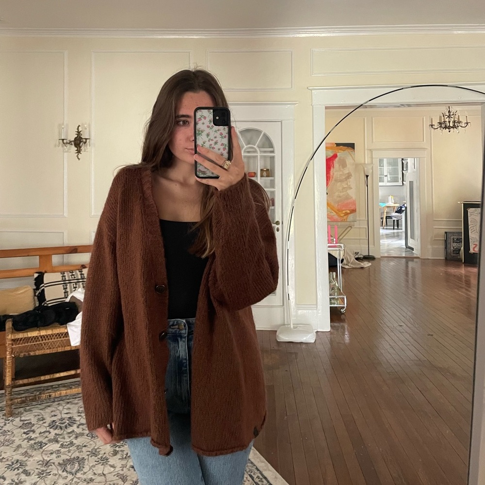 Brown cardigan